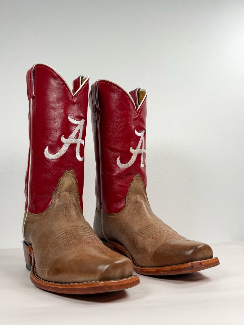 Nocona Women’s University Of Alabama Crimson Tide Cowgirl Boots Size 7B USA Made